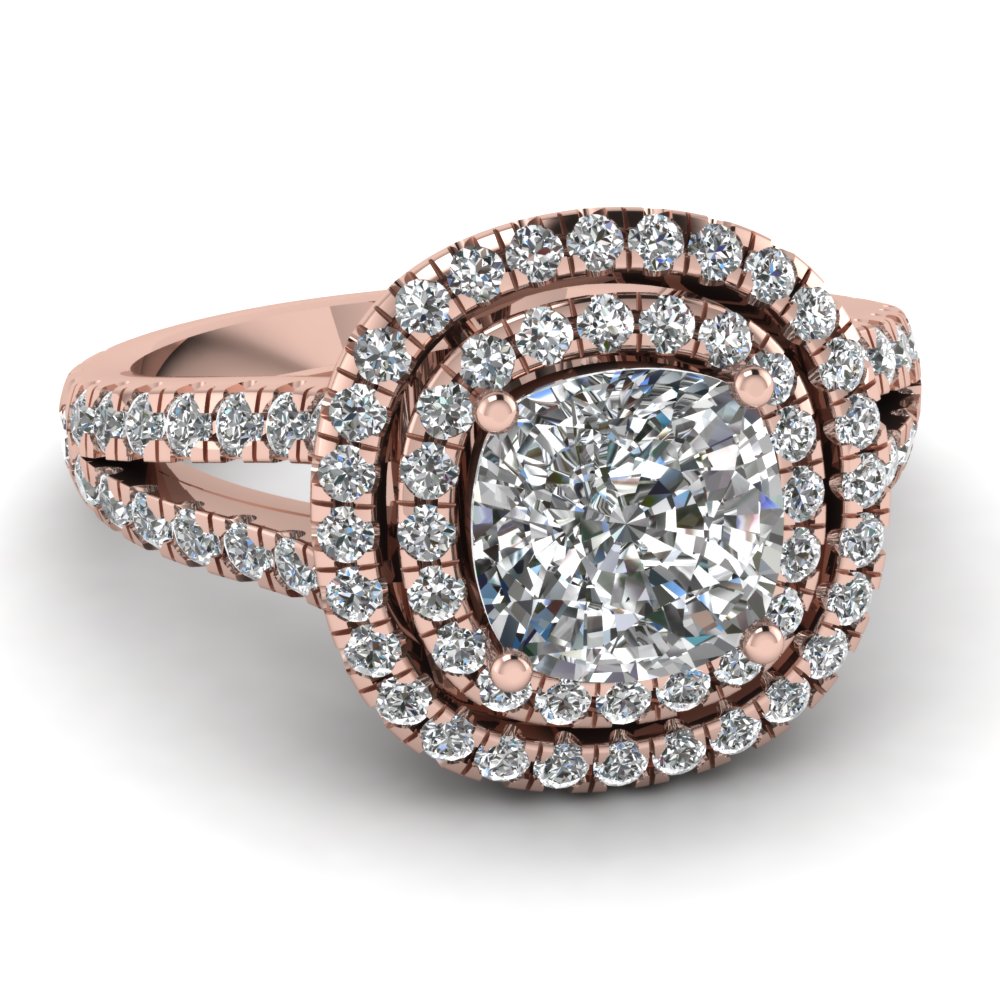 14K Rose Gold Engagement Ring Rose Gold Morganite Ring