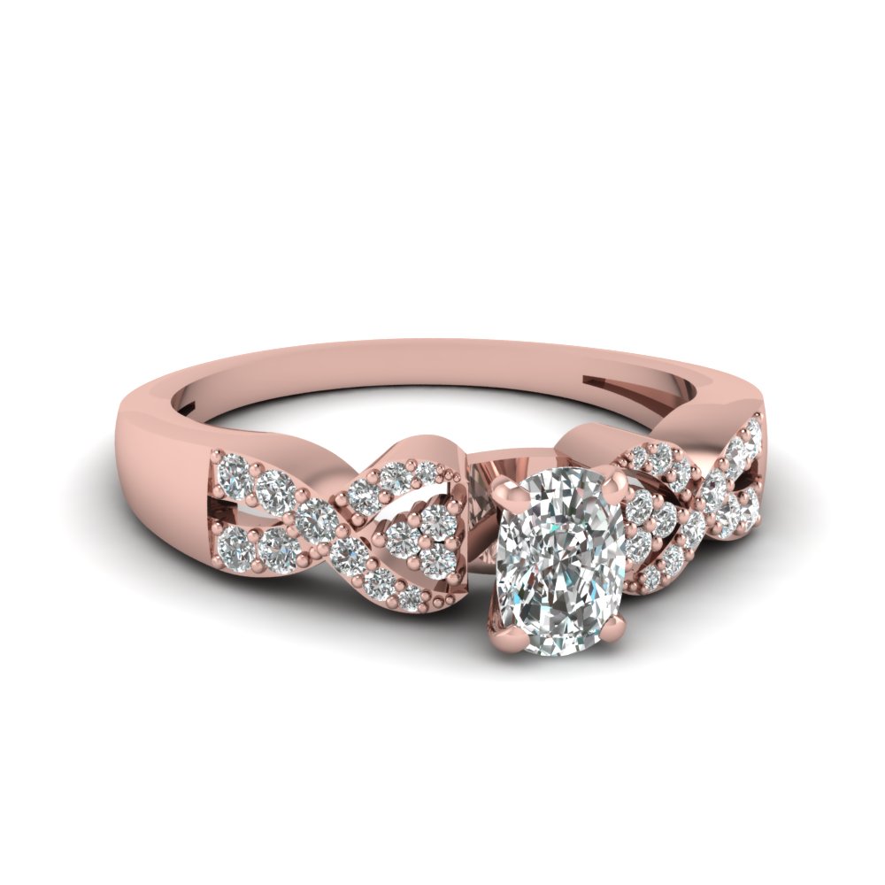 0.75 Carat Cushion Cut Diamond Engagement Rings