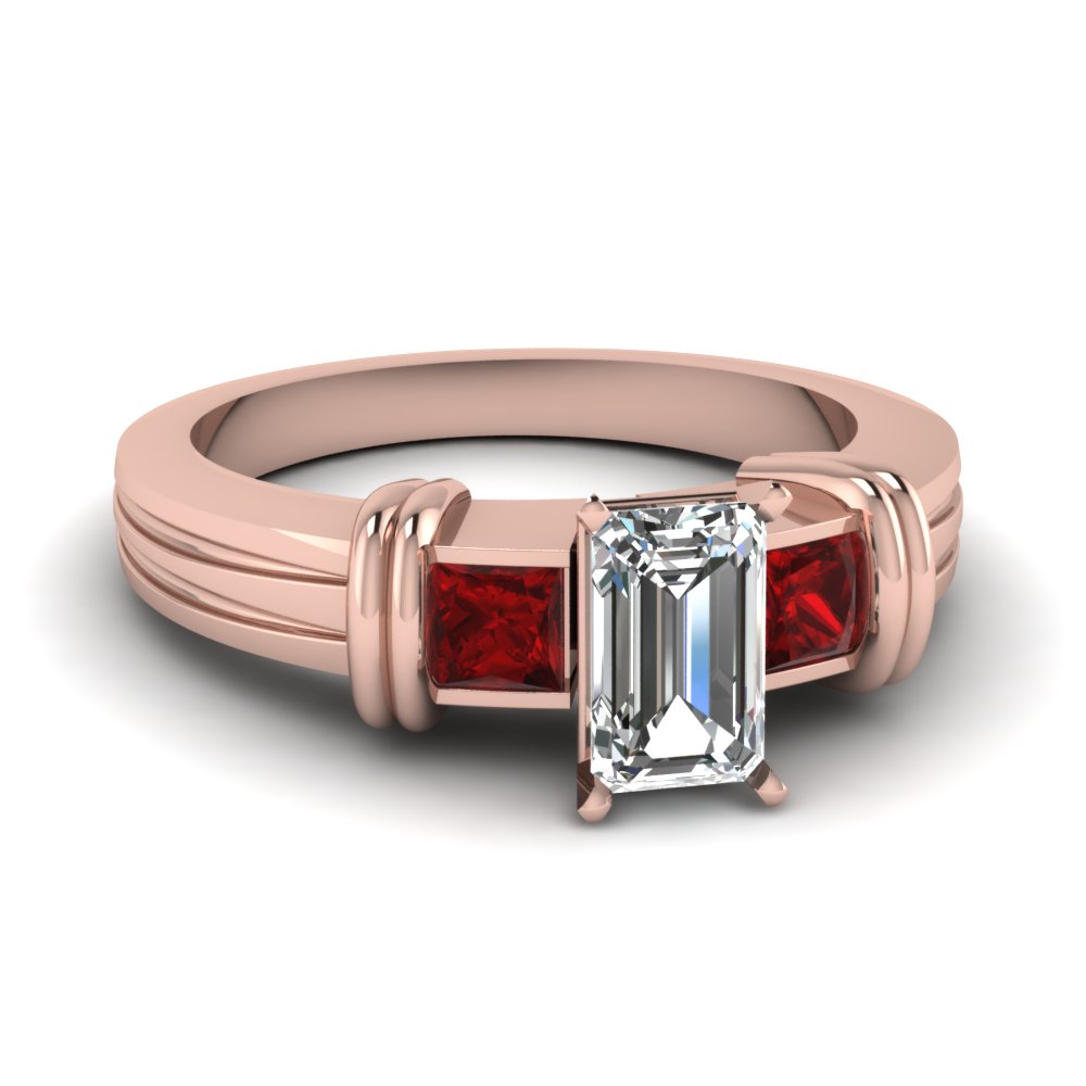 emerald cut diamond engagement rings rose gold emerald white diamond engagement wedding ring with red emerald cut diamond engagement rings rose gold emerald white diamond engagement wedding ring with red