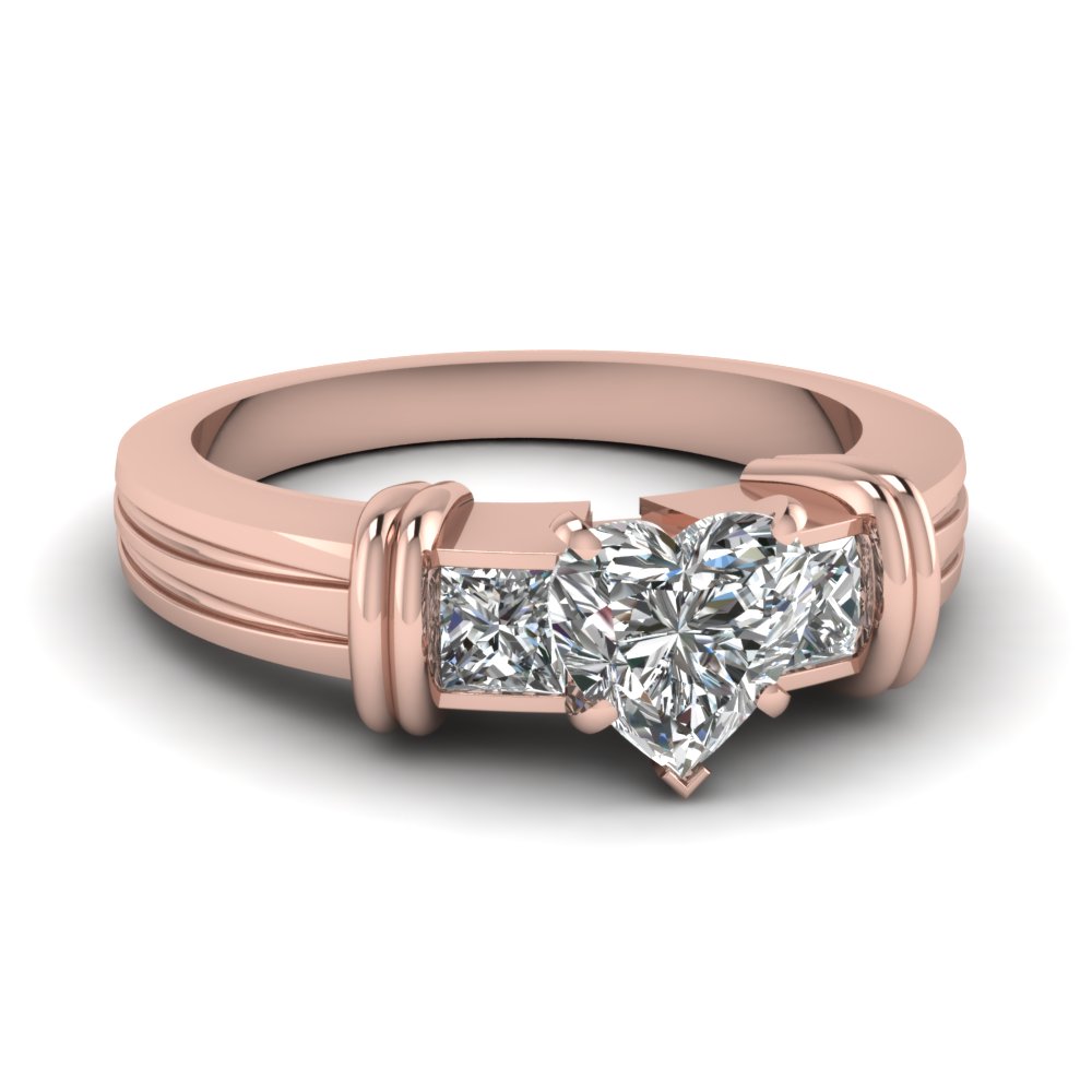 3/4 Carat Heart Cut Diamond Ring For Women