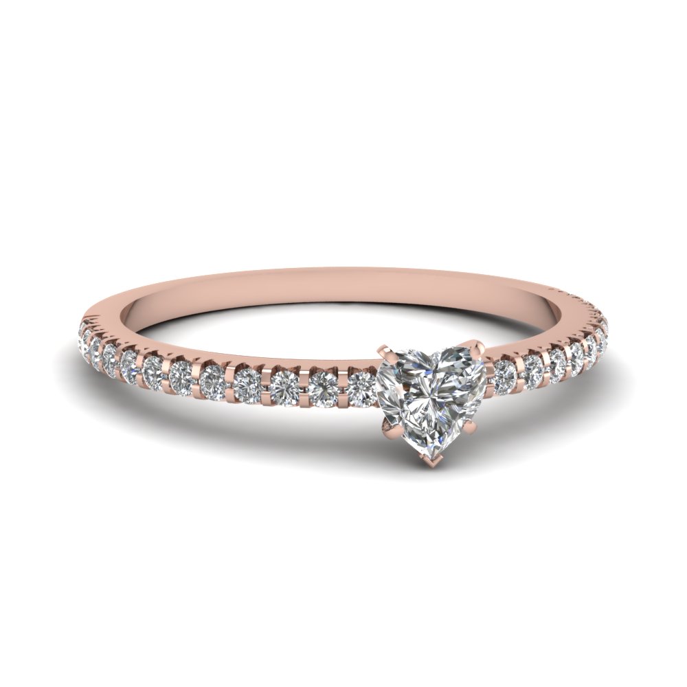 Half Carat Heart Shaped Diamond Ring For Her