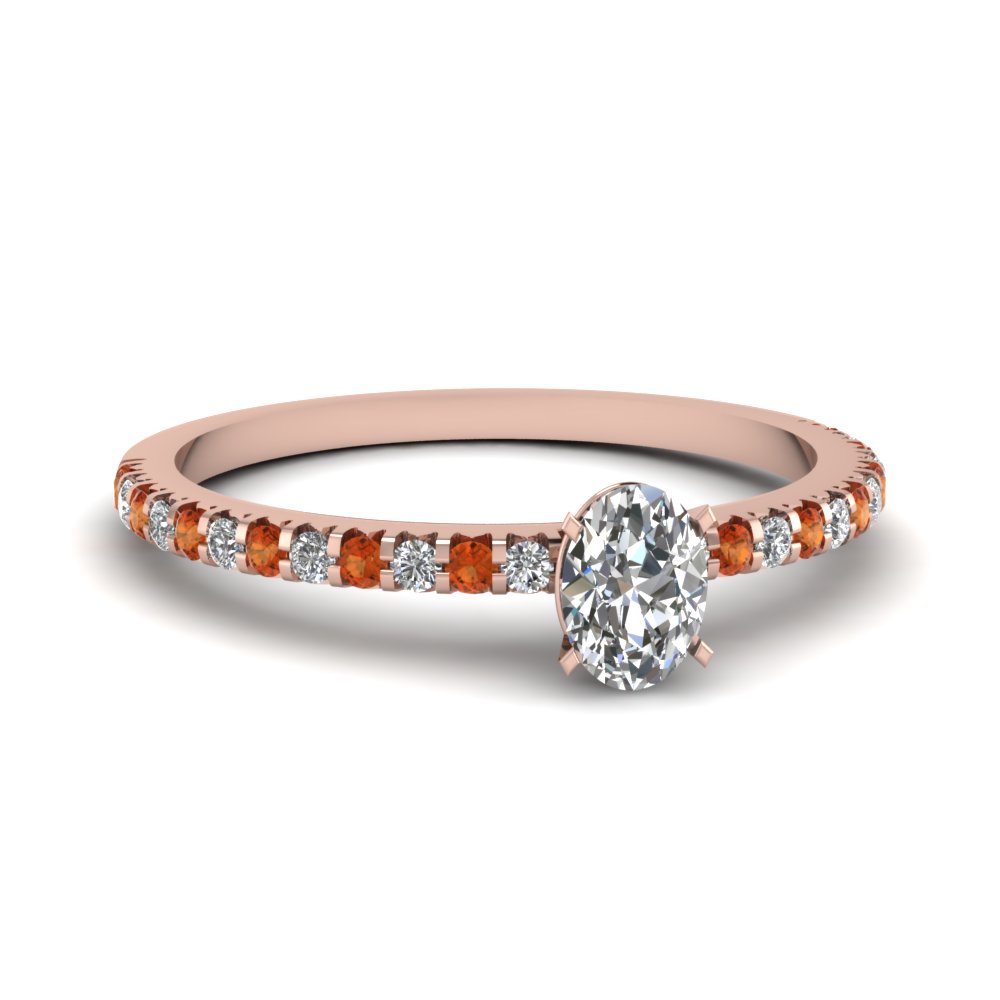 Orange Sapphire Engagement Rings For Her