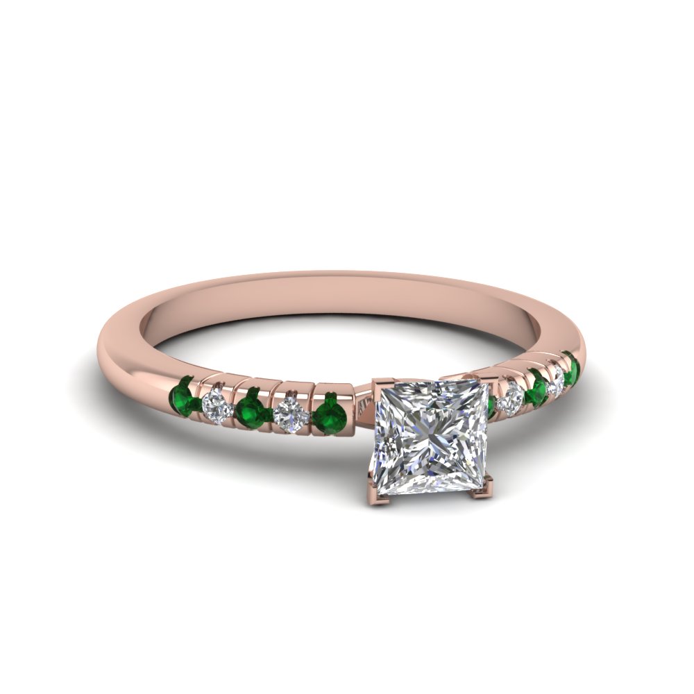 Princess Cut Petite Engagement Ring