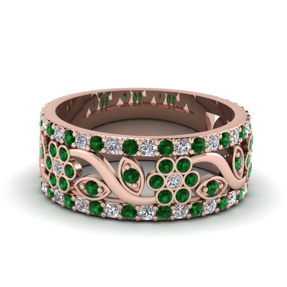 Emerald Wedding Bands For Women
