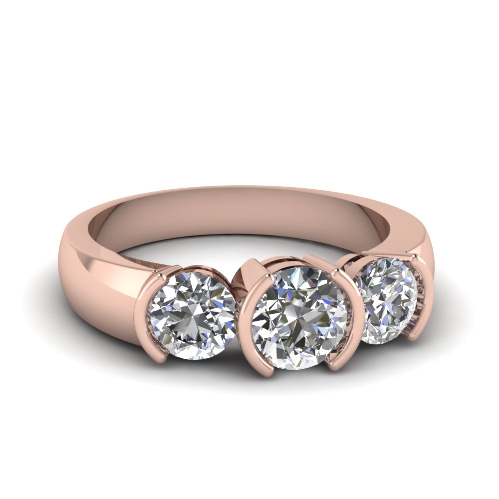 3 Stone Round Engagement  Rings  Online  Fascinating Diamonds