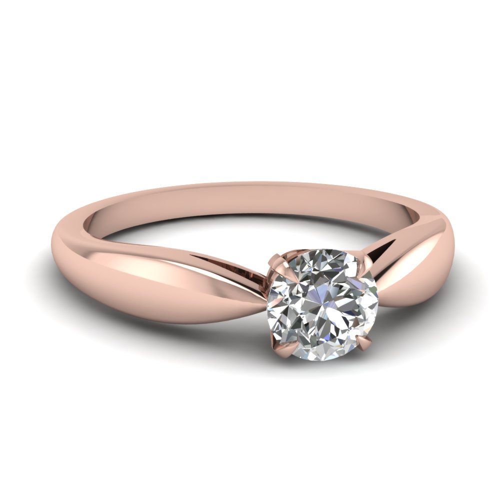 Tapered Bow Solitaire Ring