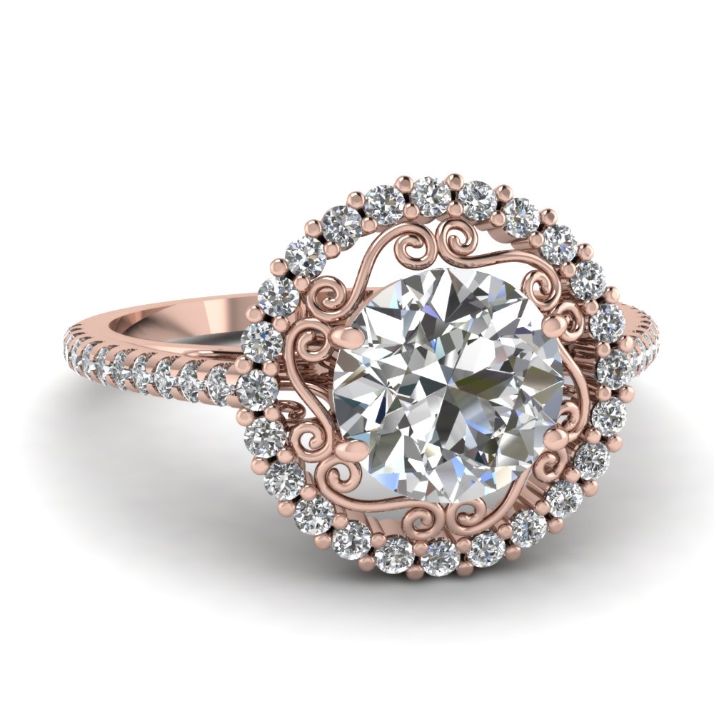 Sterling Silver Rose Gold Plated 2ct Cushion Cut CZ ...