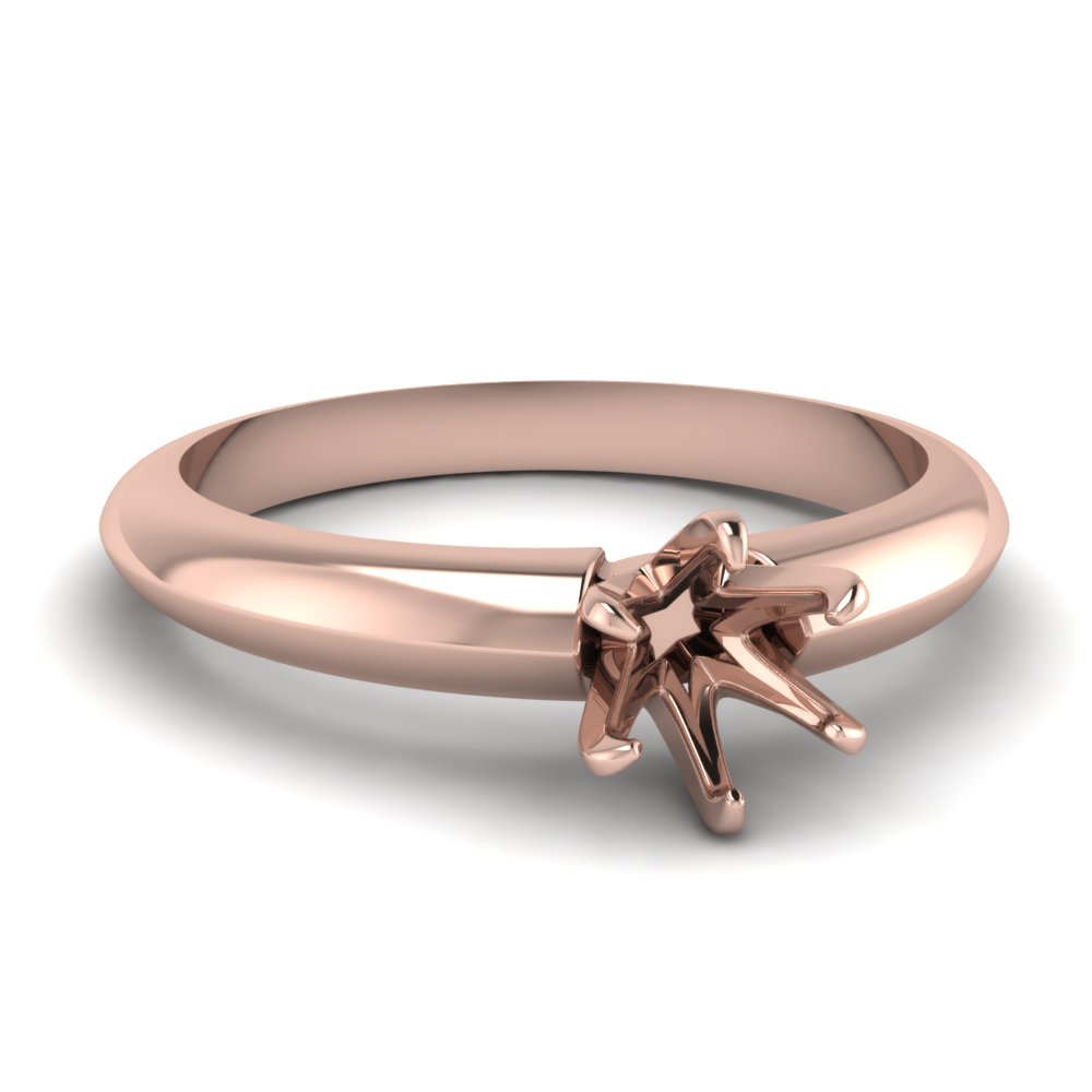Rose Gold Solitaire Ring Settings