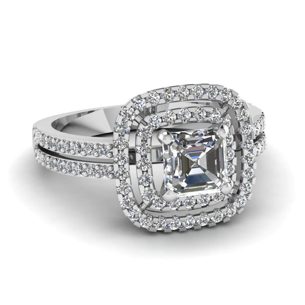 Square Cut Engagement Ring Designs 7