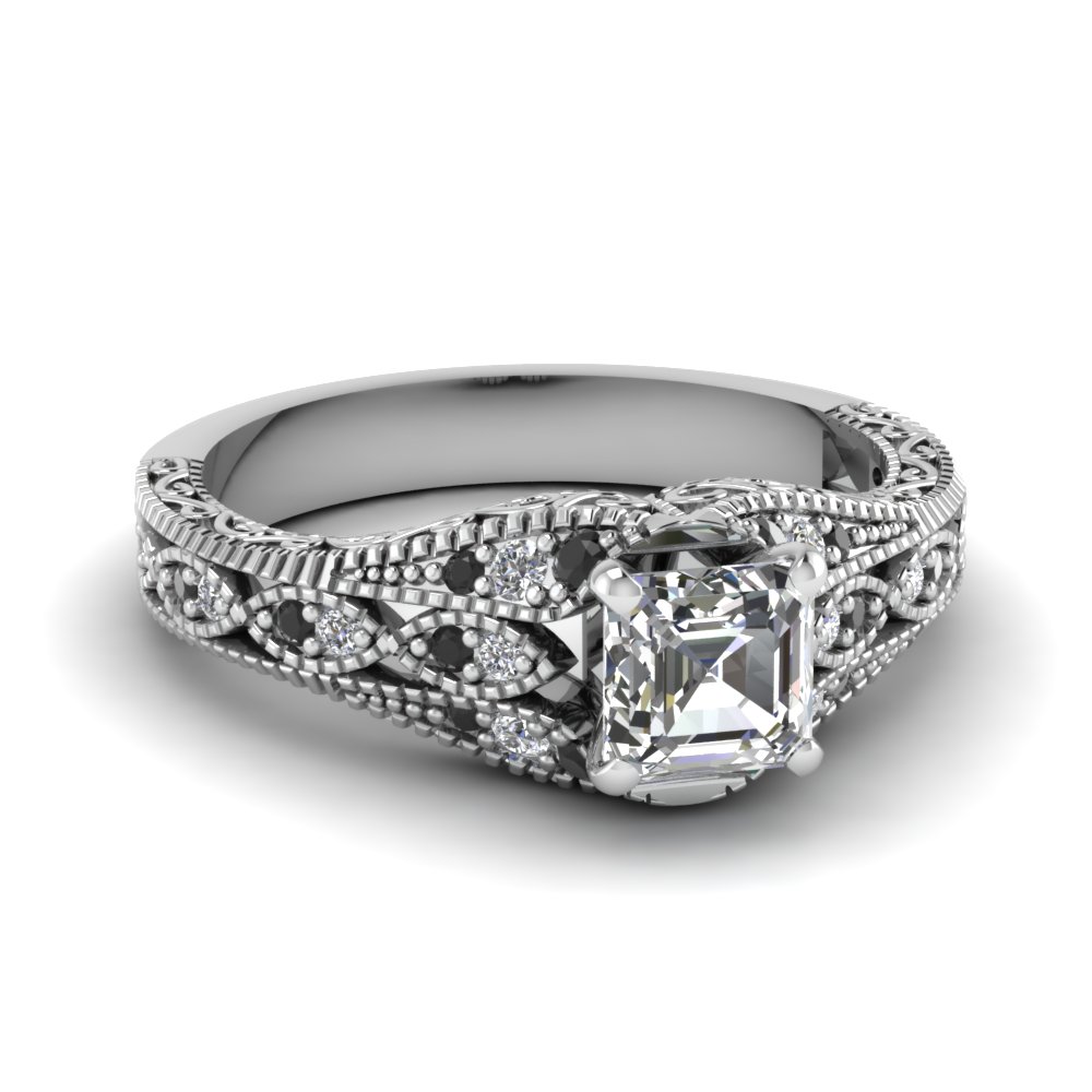 asscher cut diamond engagement rings 18k white gold asscher cut black diamond vintage engagement rings asscher cut diamond engagement rings 18k white gold asscher cut black diamond vintage engagement rings