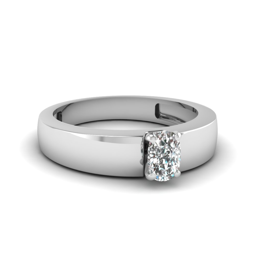 Cushion Cut Solitaire Engagement Rings
