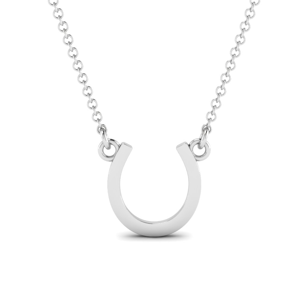 elegant horseshoe fancy pendant in FDPD85789 NL WG