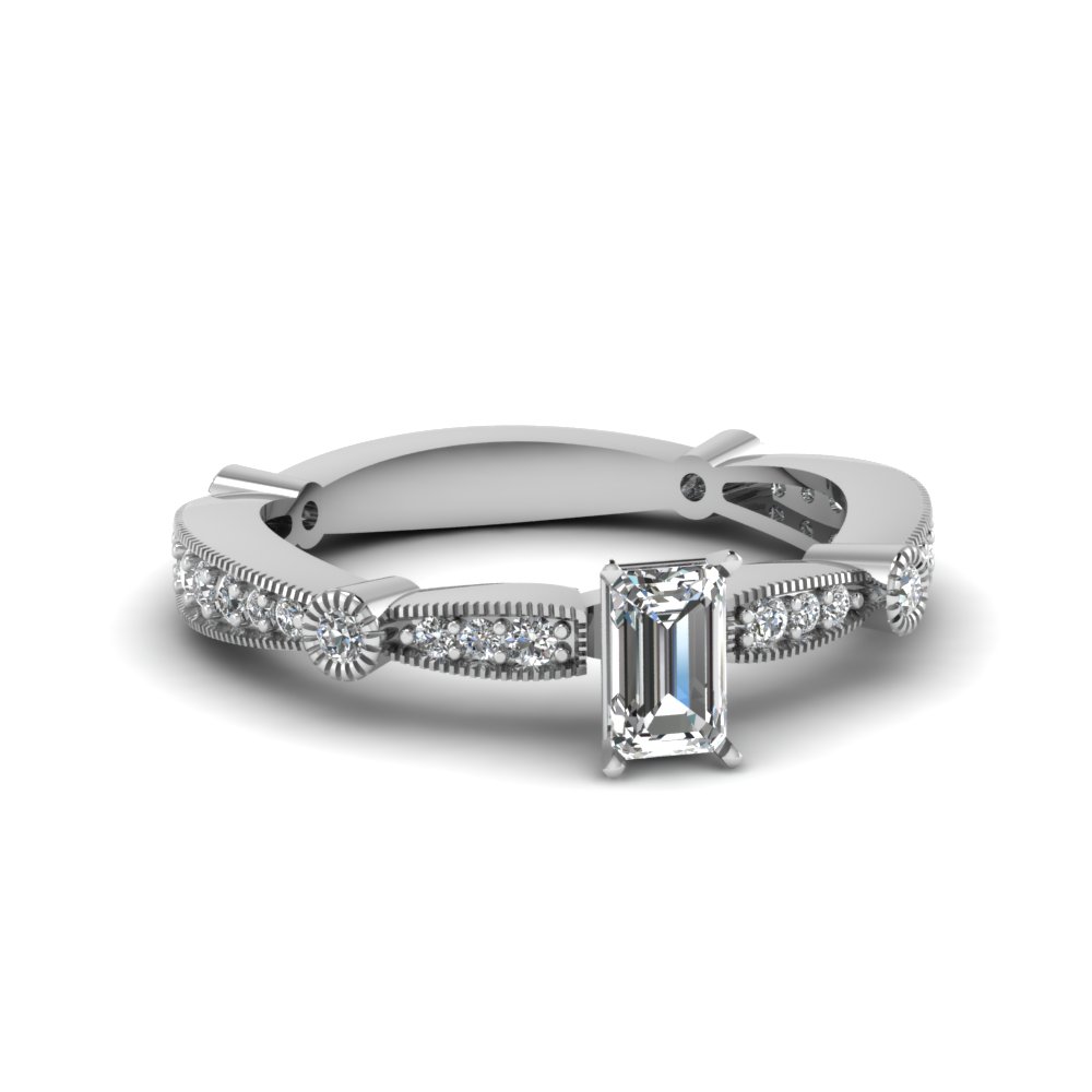 Milgrain Bezel Diamond Ring