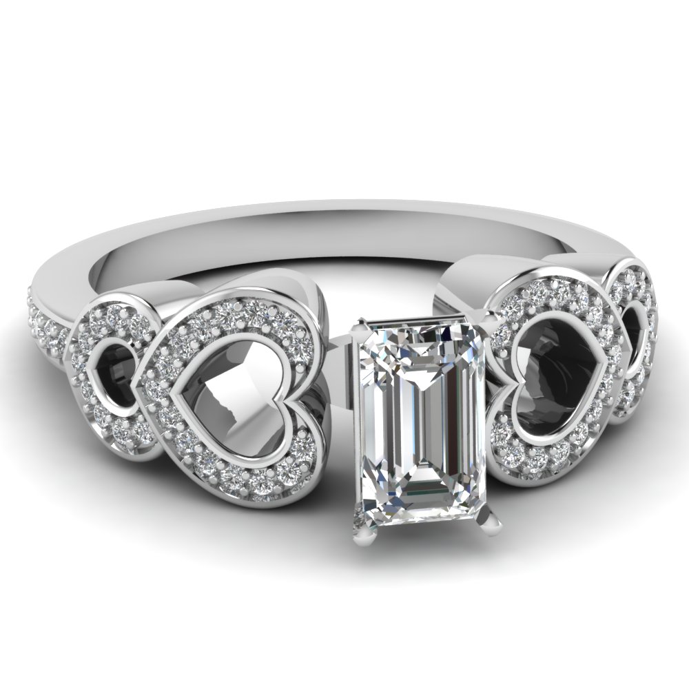1/2 Ct. Emerald Cut Diamond Ring