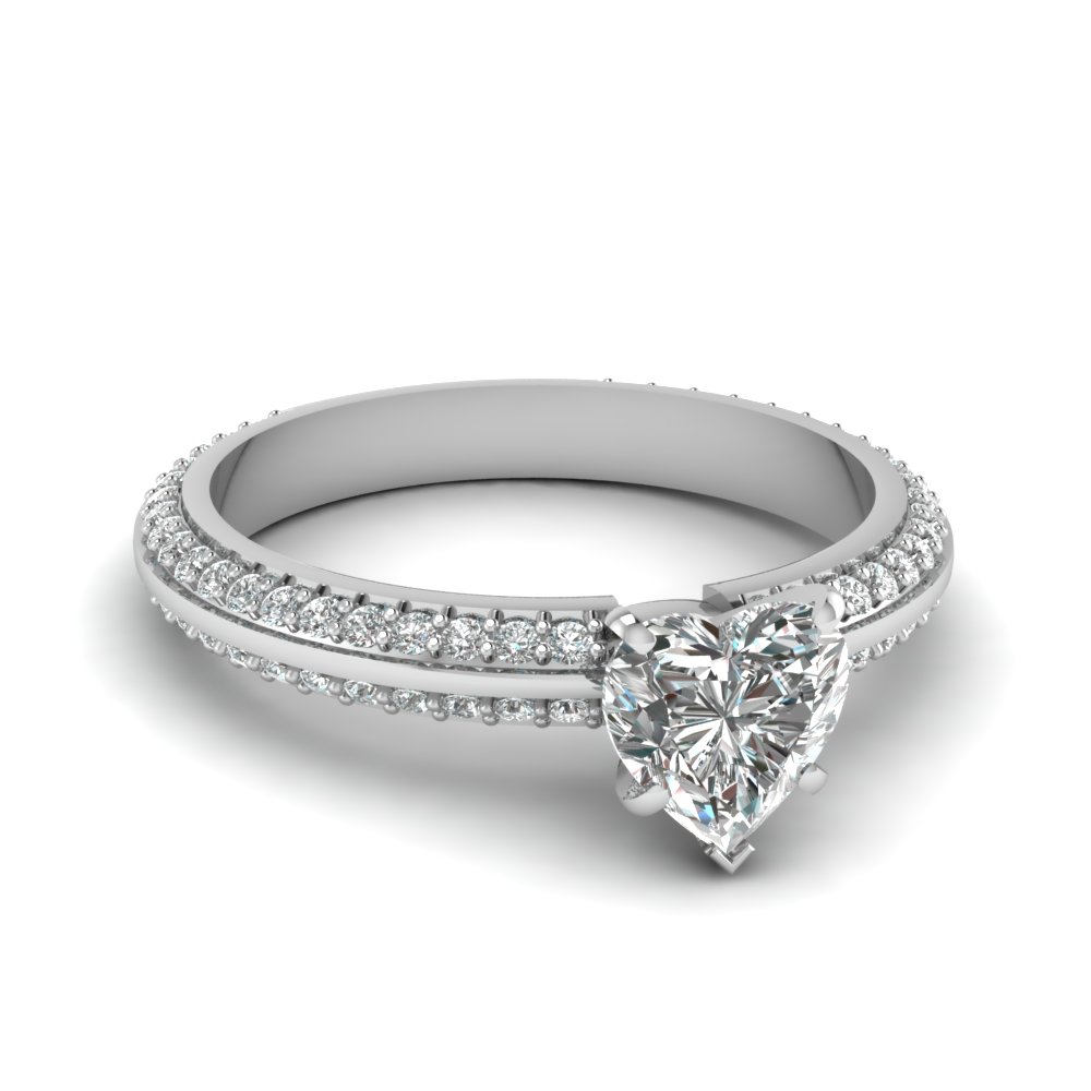 0.75 Ct. Heart Cut Diamond Women Engagement Ring