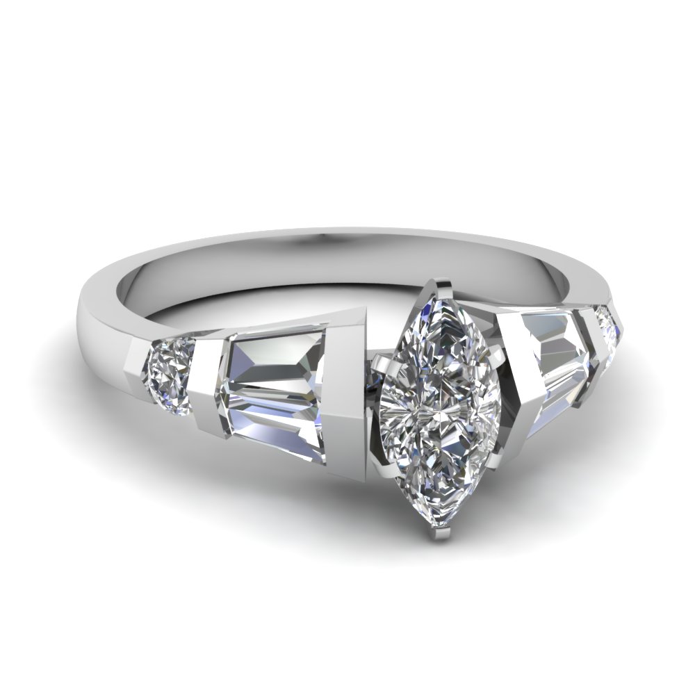 Marquise Diamond Ring Settings With Side Stones - The Best Original ...