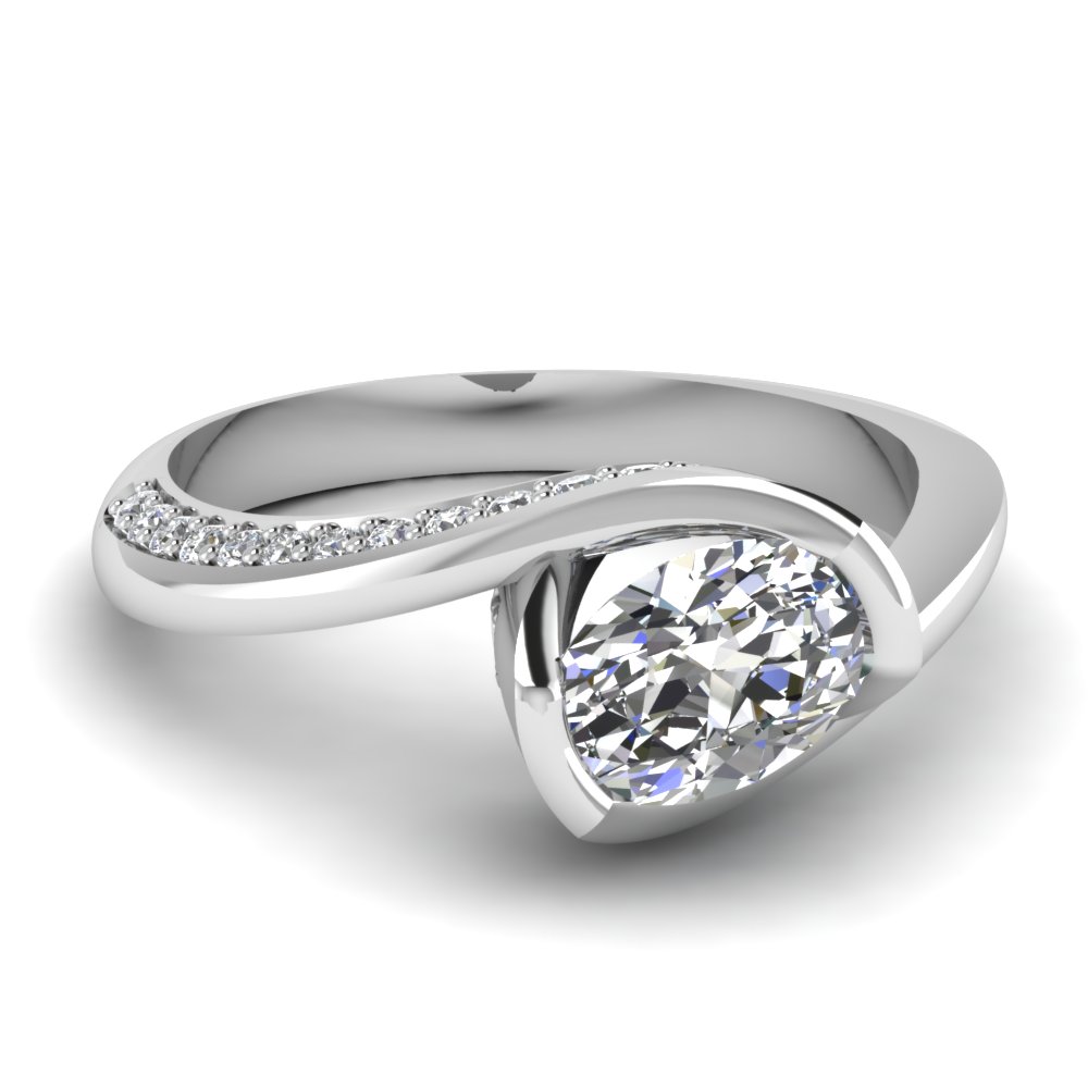 Art Deco Halo Cushion Diamond Engagement Ring In 14K White Gold ...