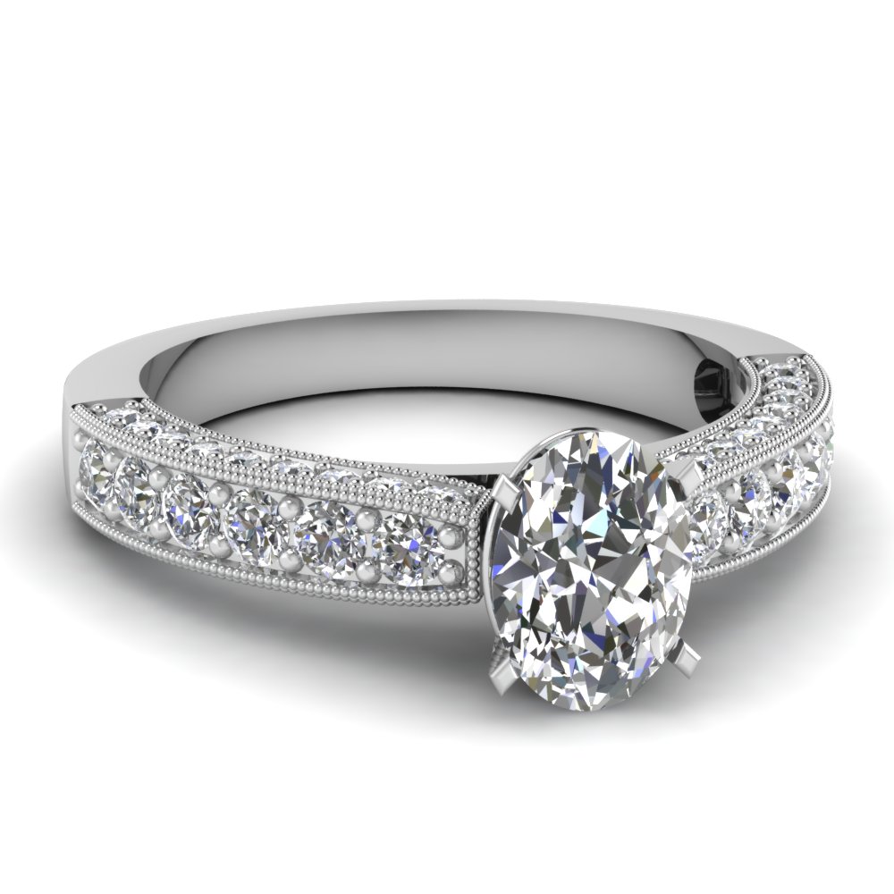 1 Carat Oval Diamond Engagement Rings