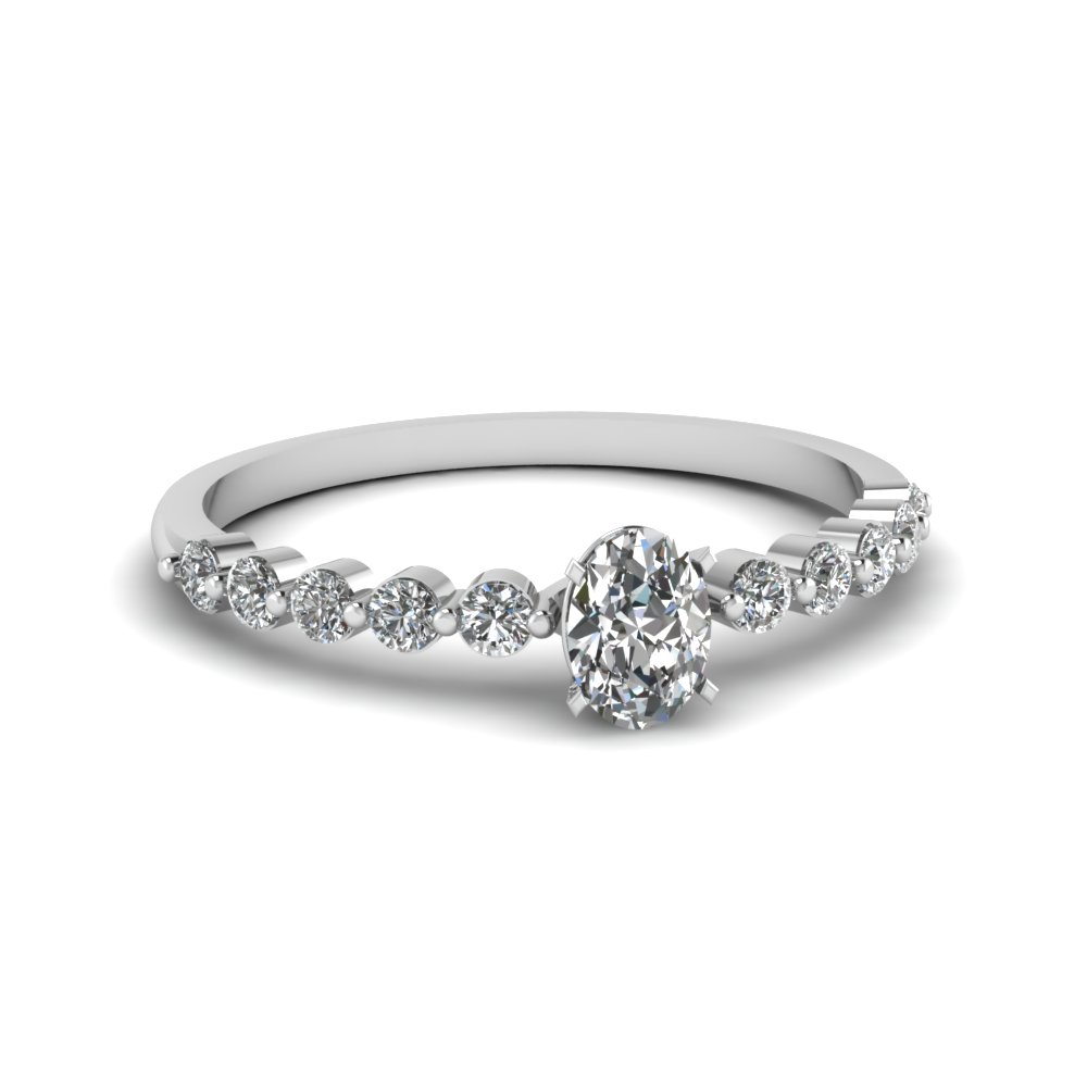 floating diamond engagement ring