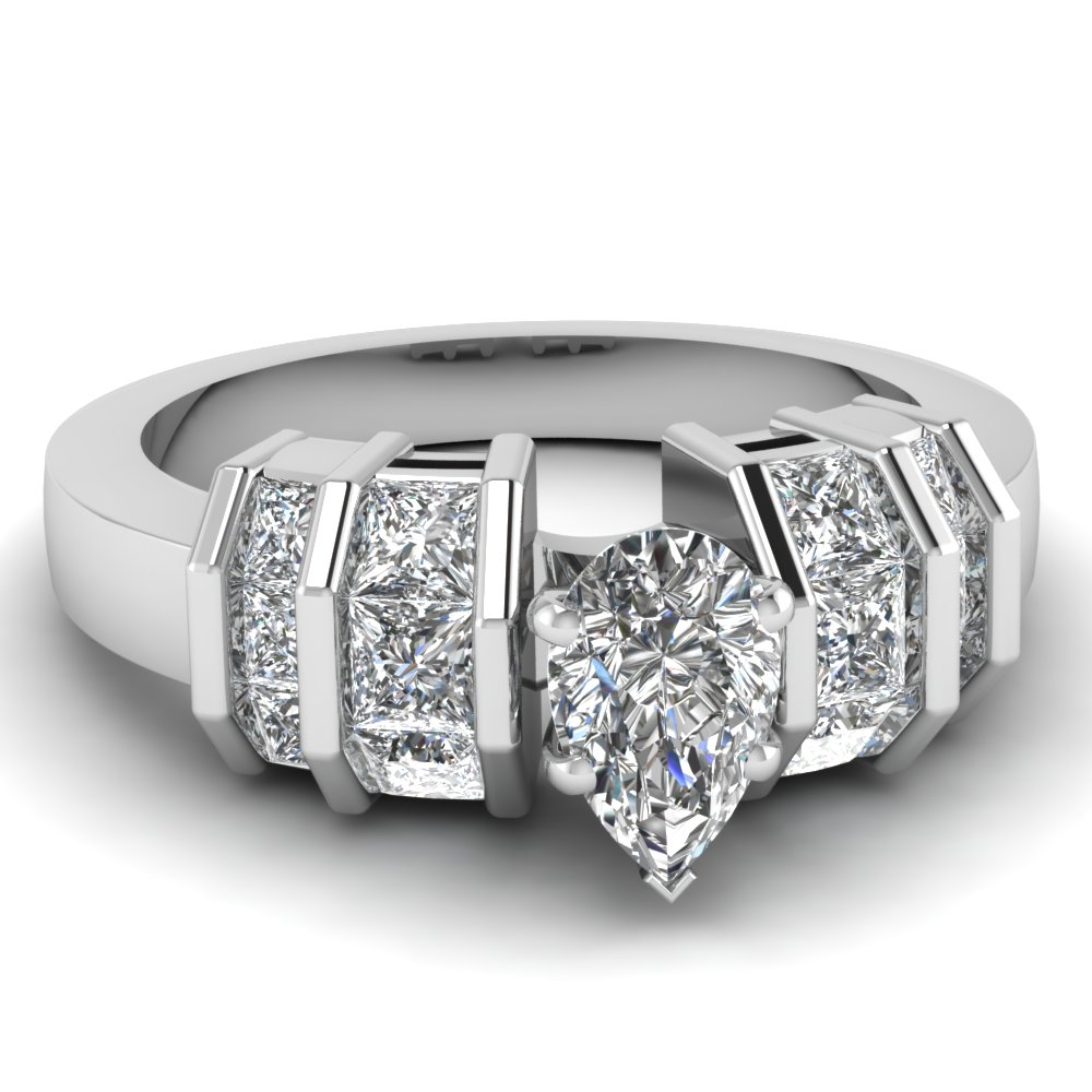 wide channel set diamond rings