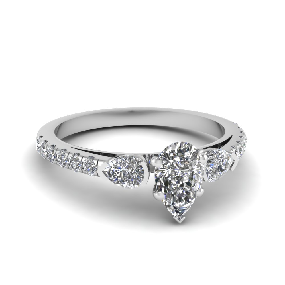 Delicate 3 Stone Engagement Ring