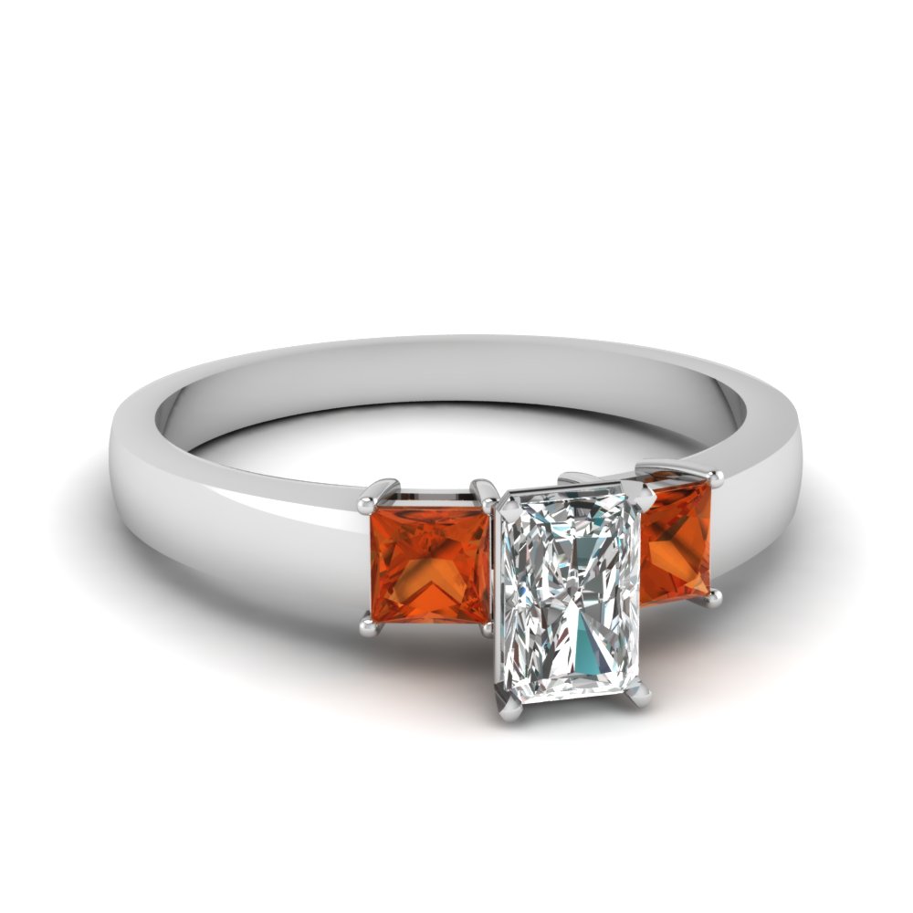 Dainty 3 Stone Engagement Ring