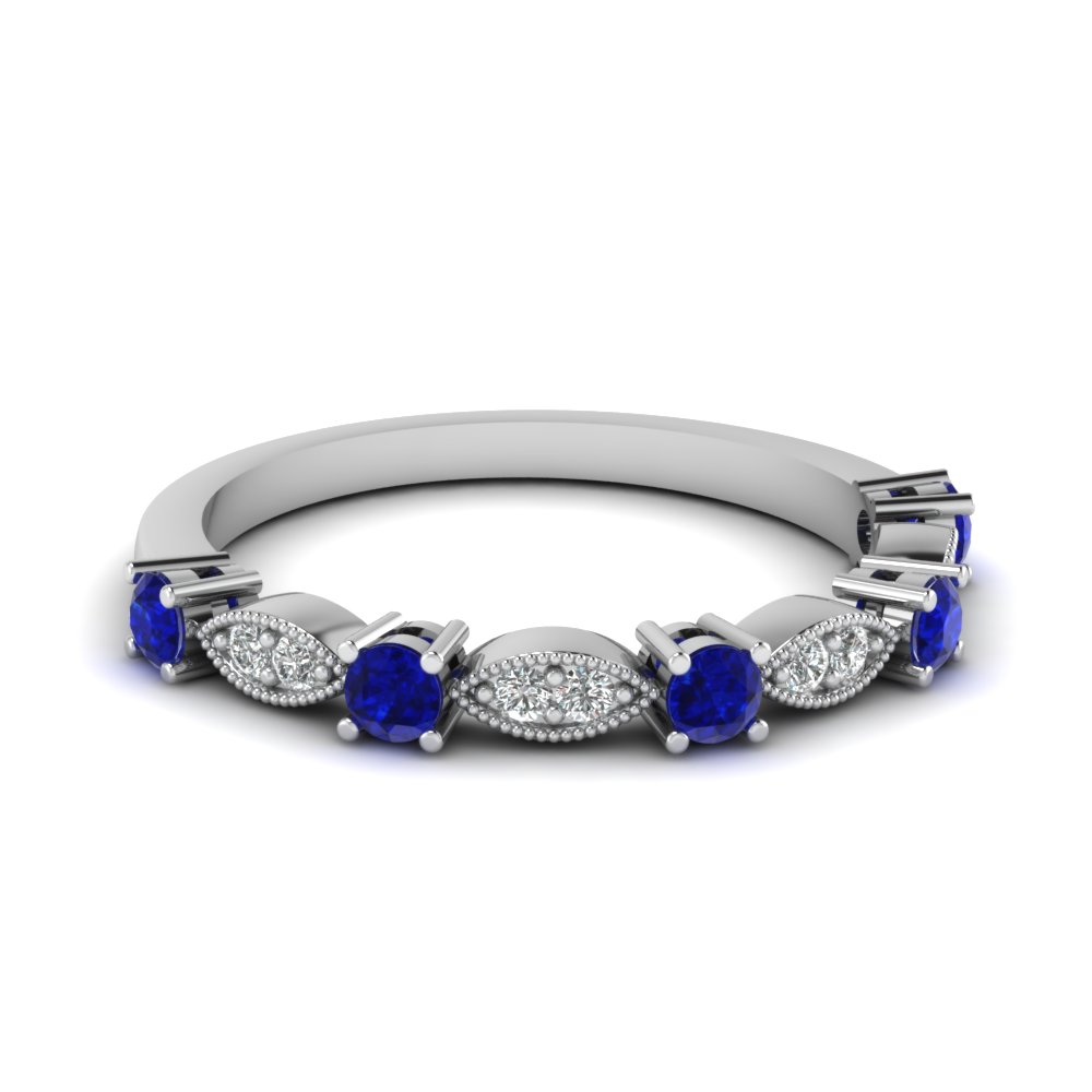 sapphire wedding band