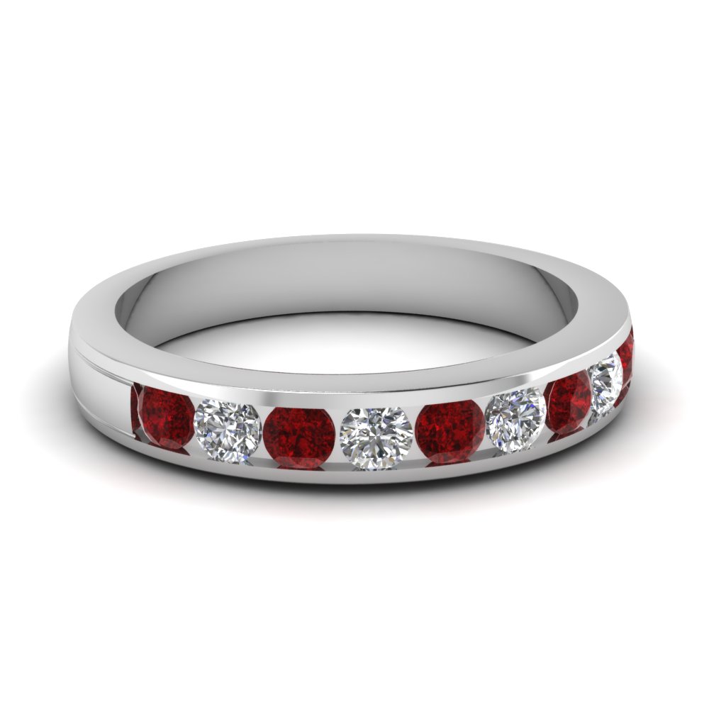 Save Big On Ruby Wedding Bands For Women |Fascinating Diamonds