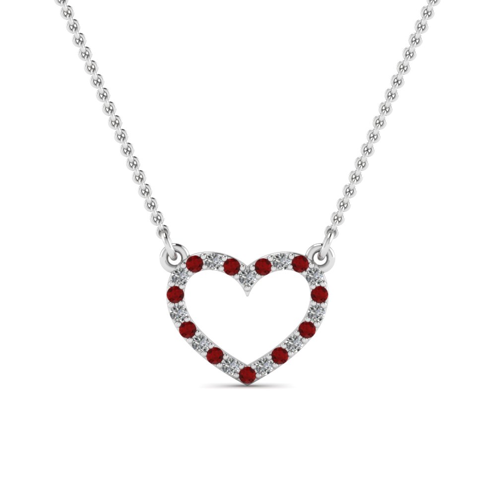 Shop For Stunning Ruby Heart Pendant Necklaces Online | Fascinating ...