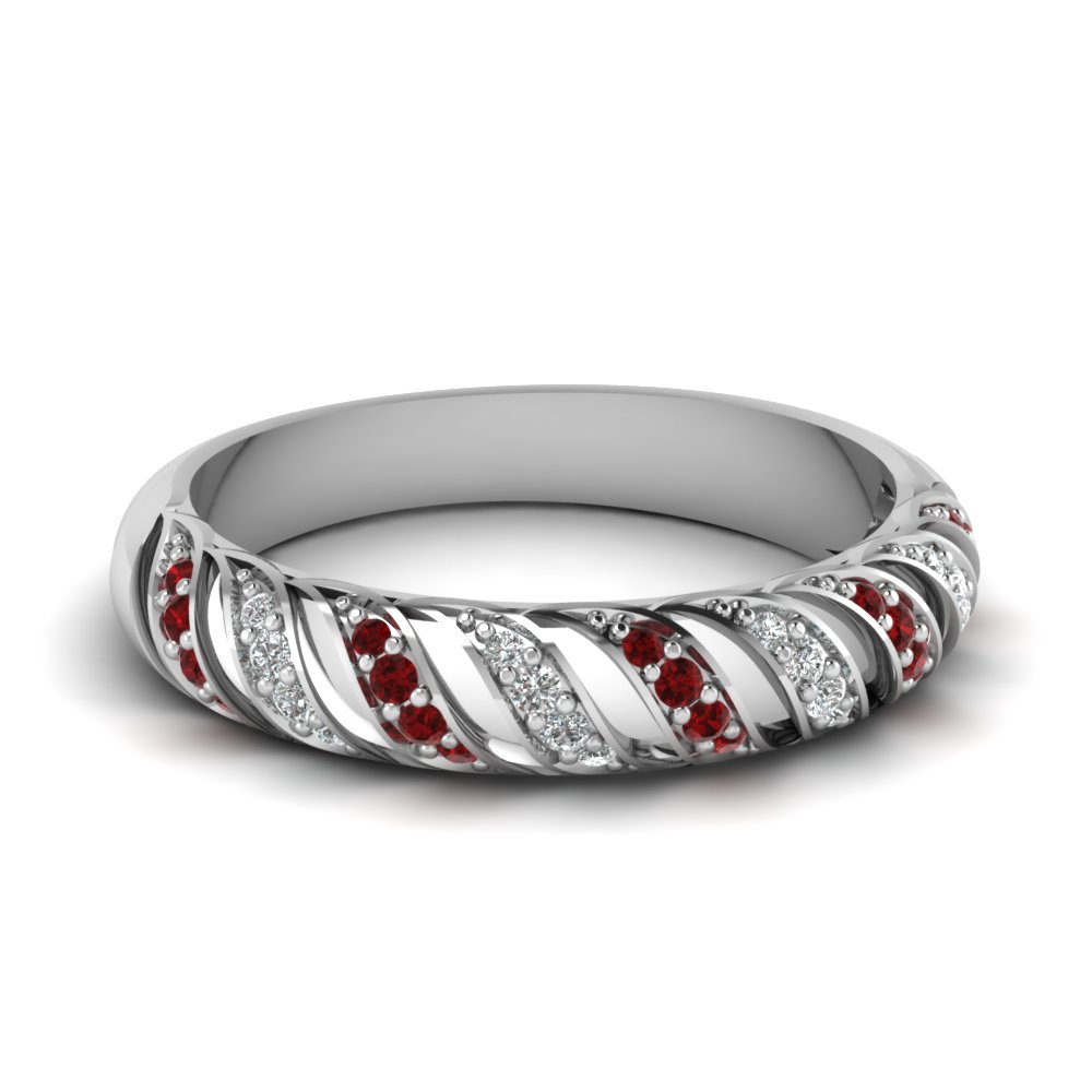 Save Big On Ruby Wedding Bands For Women |Fascinating Diamonds