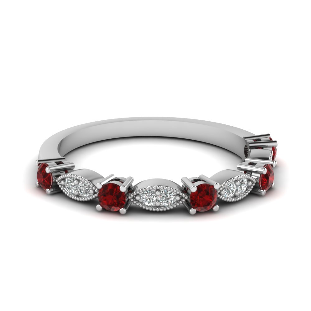 Save Big On Ruby Wedding Bands For Women Fascinating Diamonds