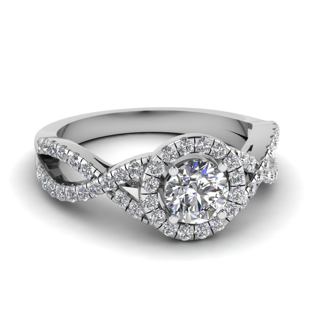 Round Halo Engagement Rings