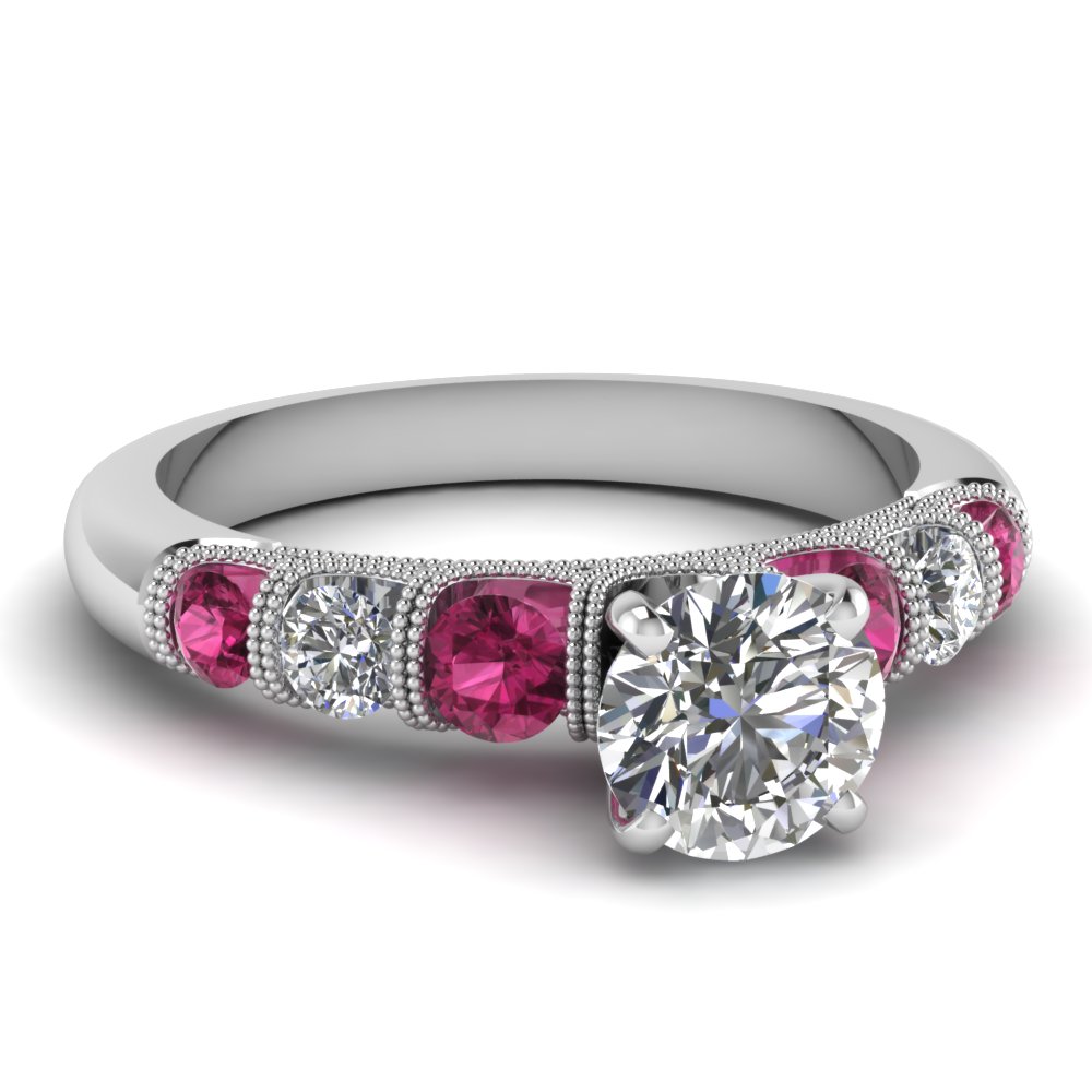 Matching Milgrain Pink Sapphire Ring