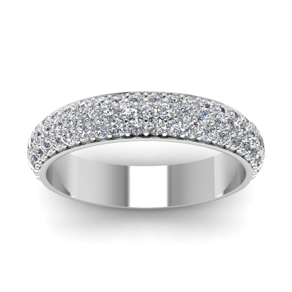 Micro Pave Diamond Wedding Band In 950 Platinum Fascinating Diamonds Micro Pave Diamond Wedding Band In Fd121926b Nl Wg Add To Cart