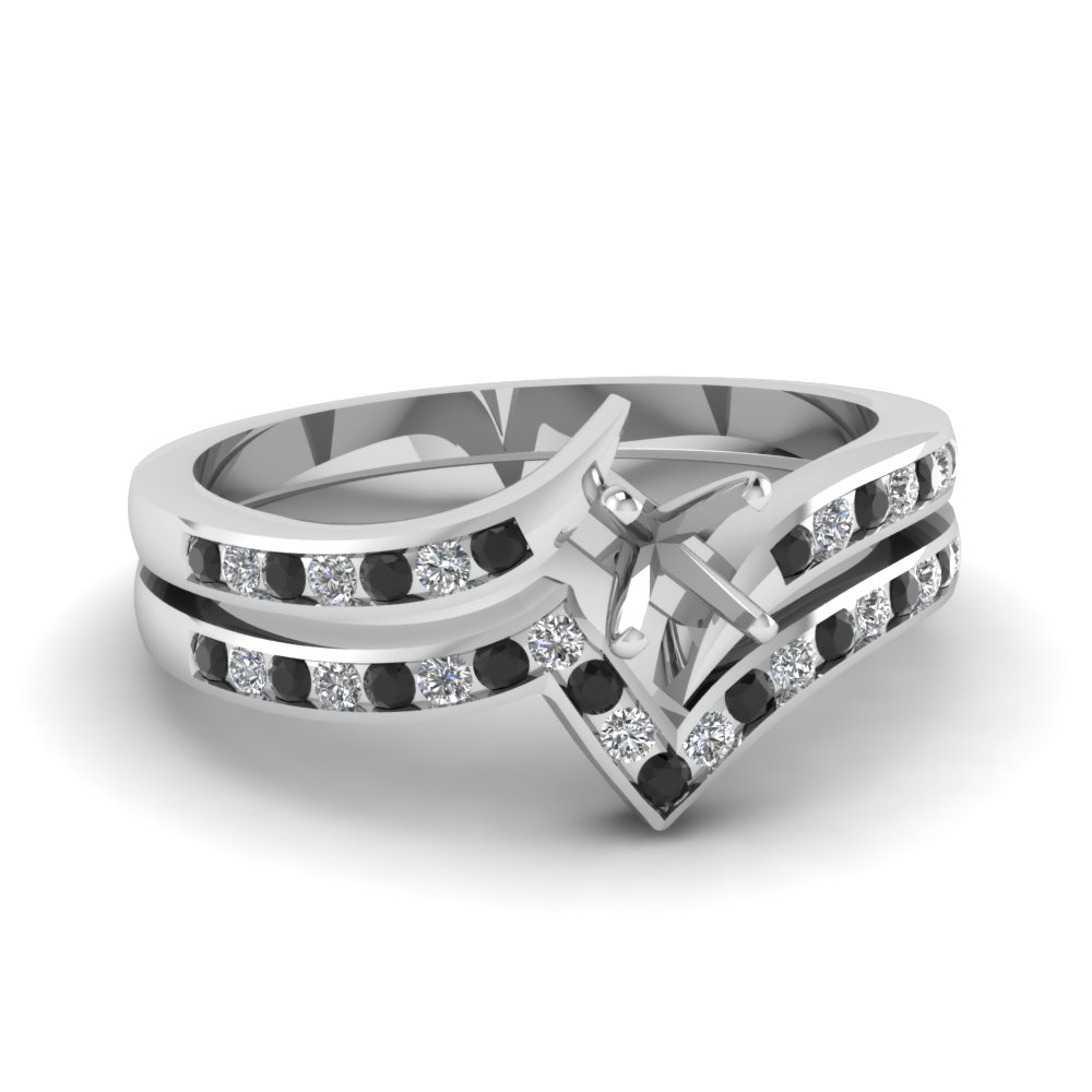 Black Diamond Wedding Ring Set Mountings