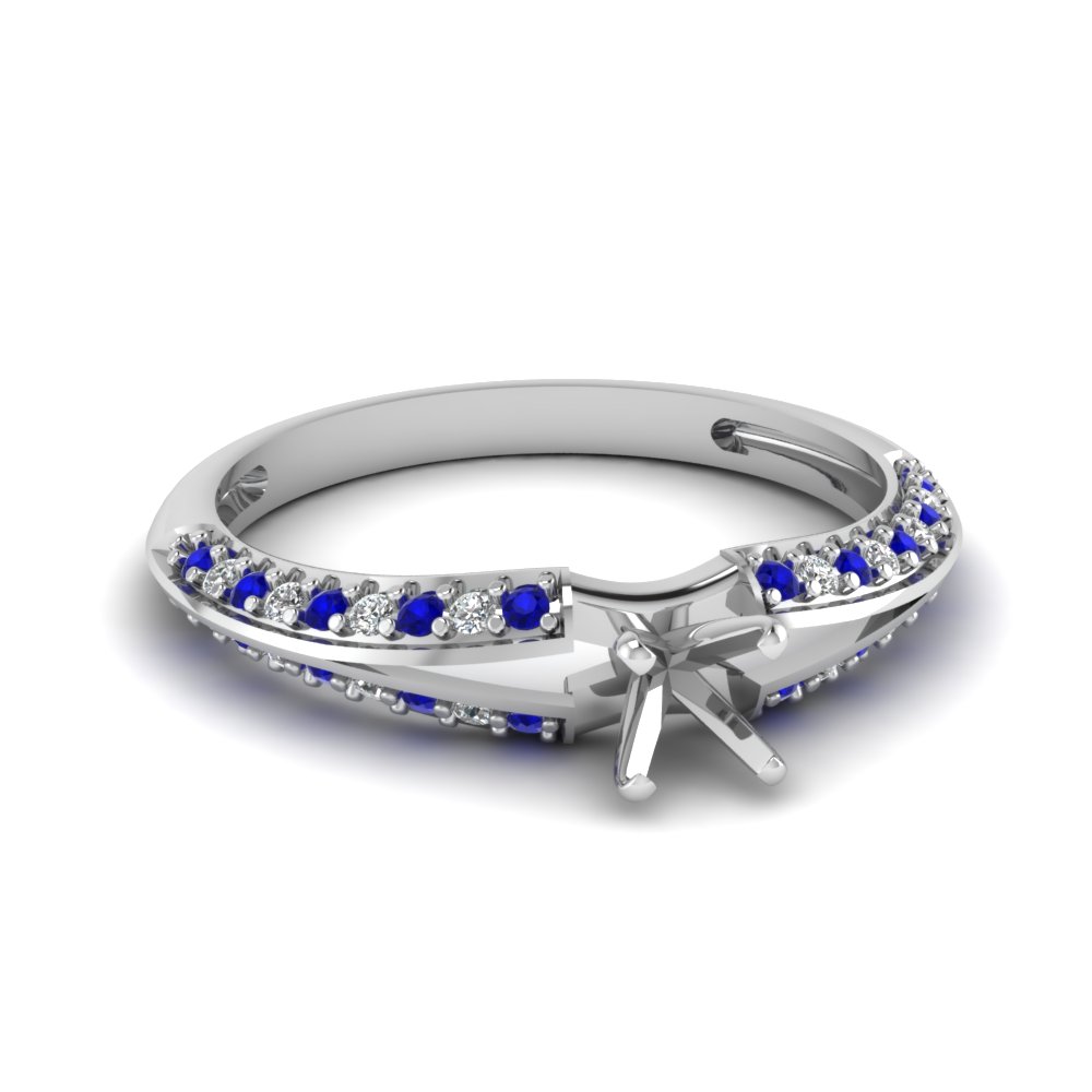 Split Shank Sapphire Ring Setting