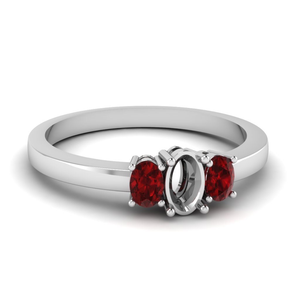 Platinum Semi Mount Engagement Ring