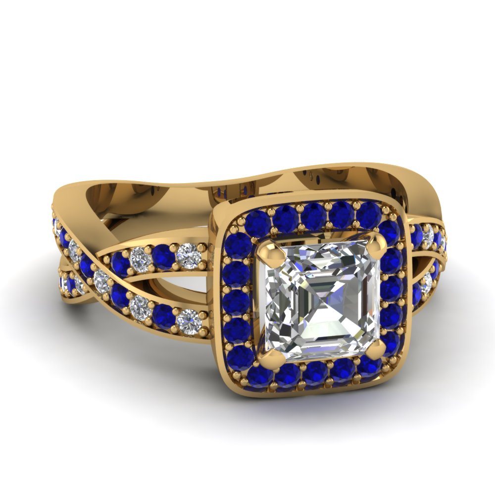 Halo Entwined Diamond Ring