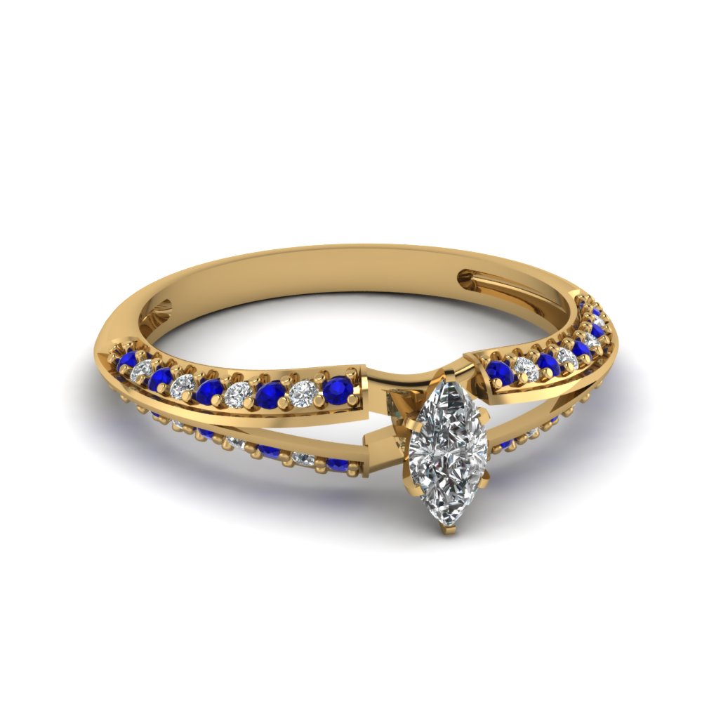 Marquise Diamond & Sapphire Rings
