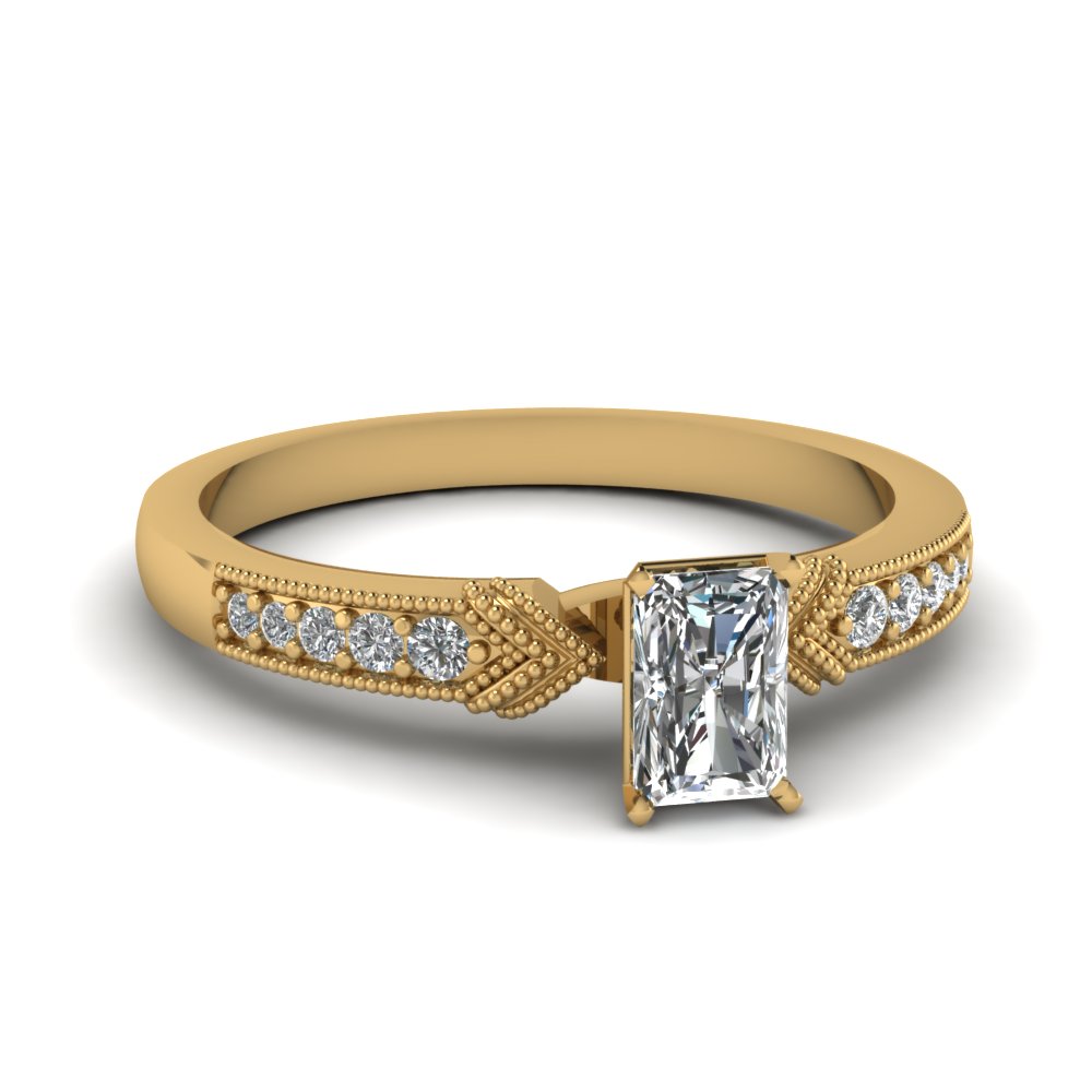 Radiant Cut 1/2 Carat Engagement Ring