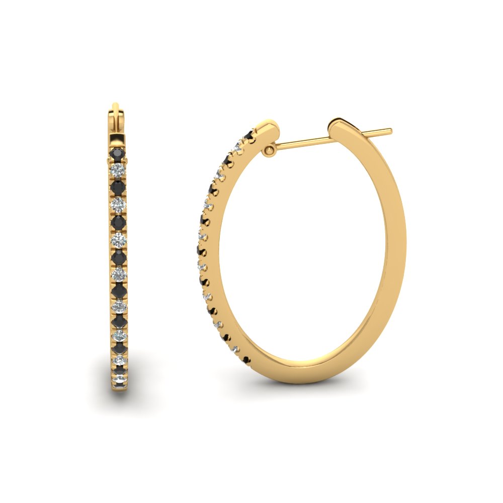 Unique And Wonderful Designs On Yellow Gold Hoops| Fascinating Diamonds